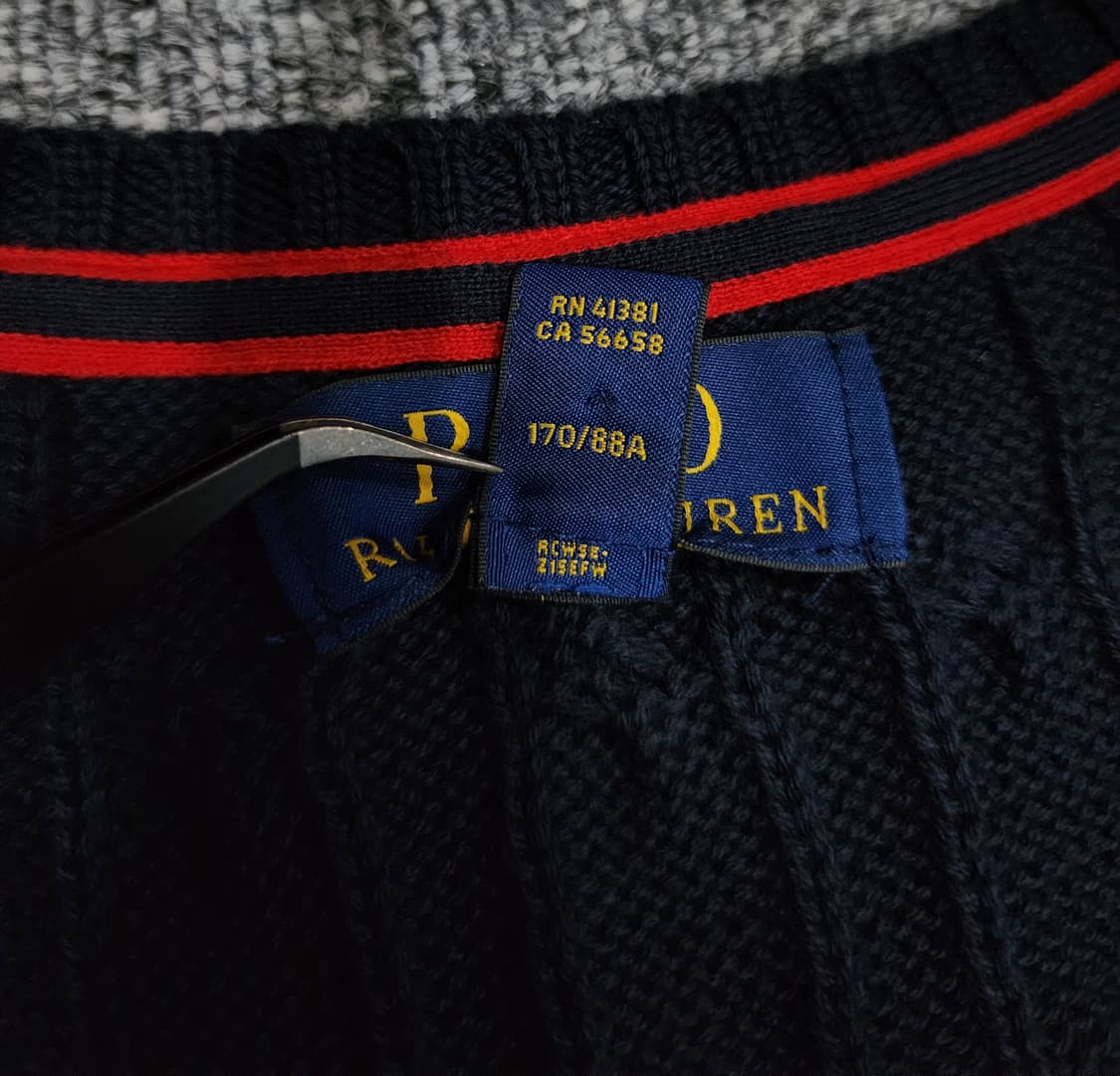 폴로 랄프로렌 케이블 니트 코튼 스웨터 베스트 조끼 XL 상품이미지4