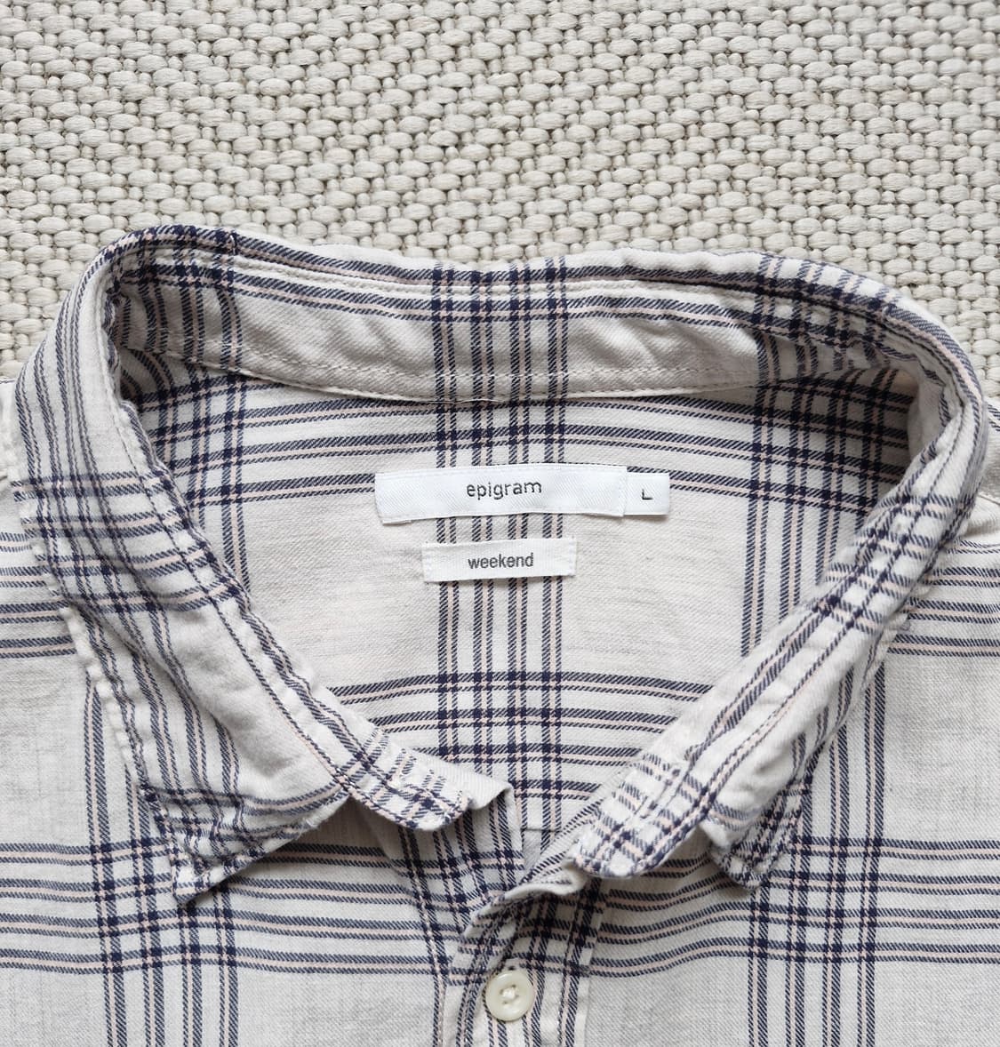 에피그램 배색 글렌 체크 셔츠 L  상품이미지3