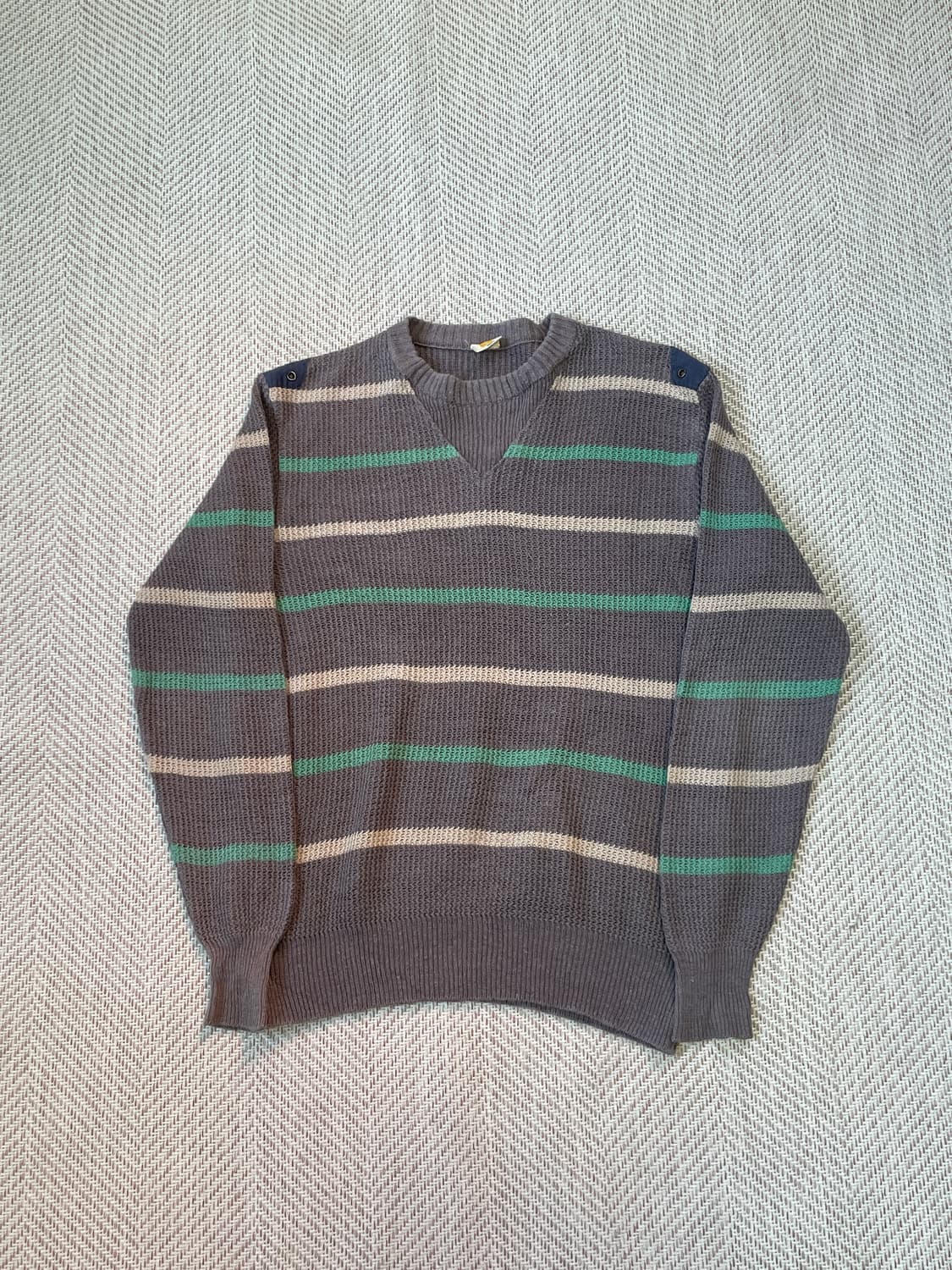 Next u 밀리터리 스트라이프 코튼니트 J03253 상품이미지1