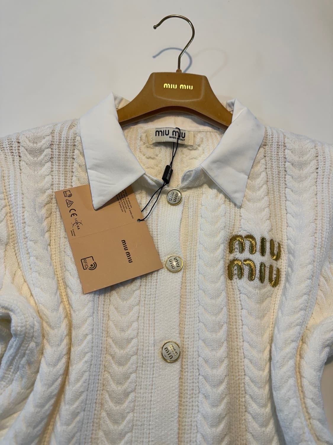 (새상품)미우미우셔츠카라가디건 상품이미지5