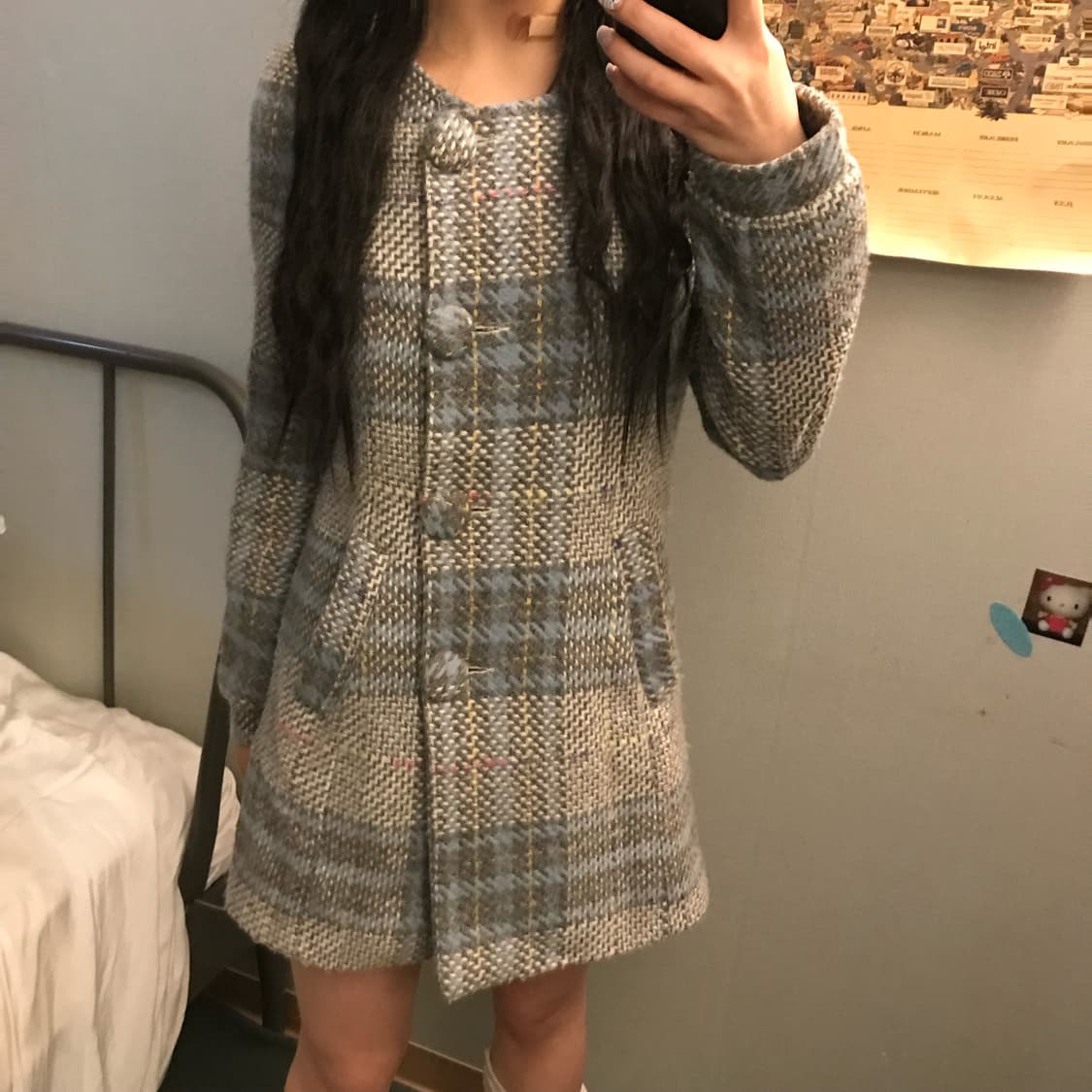 Vintage 모리걸 사와코 라떼갸루 솜사탕 코트 상품이미지2