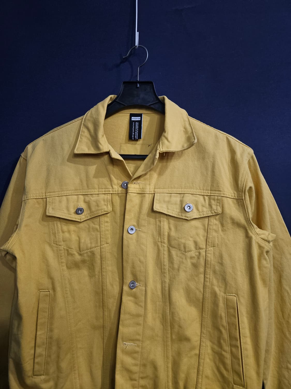 ATTENTION 옐로우 남성 세미오버핏 95~100 데님자켓 상품이미지7