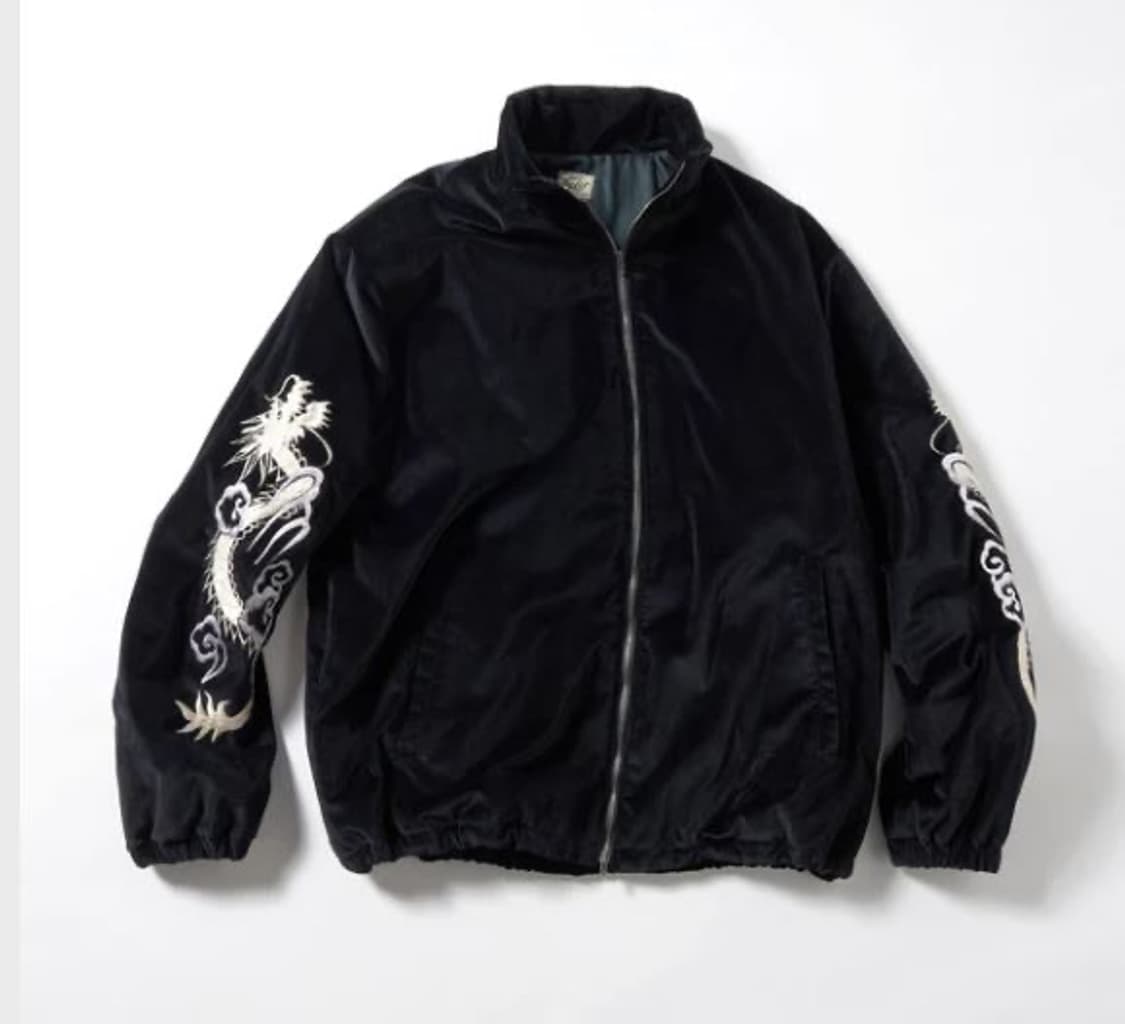 골드 벨벳 트렉 자켓 블랙 L 상품이미지1