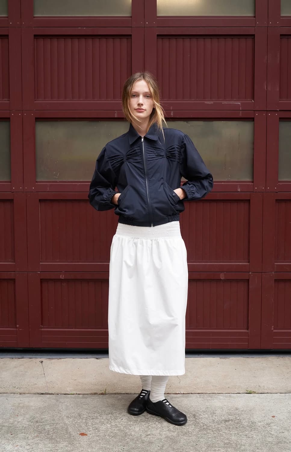 페스토 네이비 셔링 붐버 자켓  상품이미지2