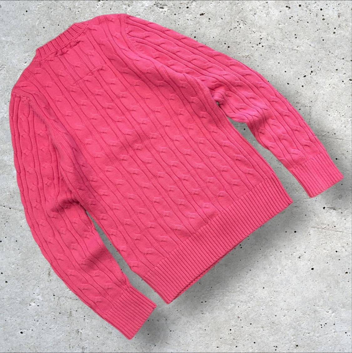 [M] 아베크롬비 핑크색 꽈배기 니트 스웨터 C209 상품이미지2