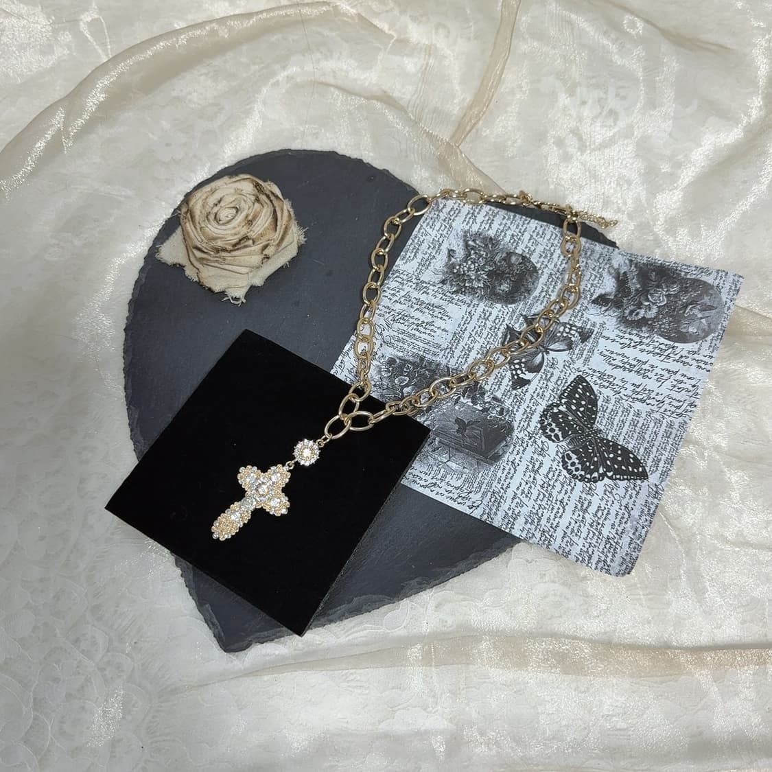 빈티지 중세 오리엔탈 십자가 목걸이 상품이미지2