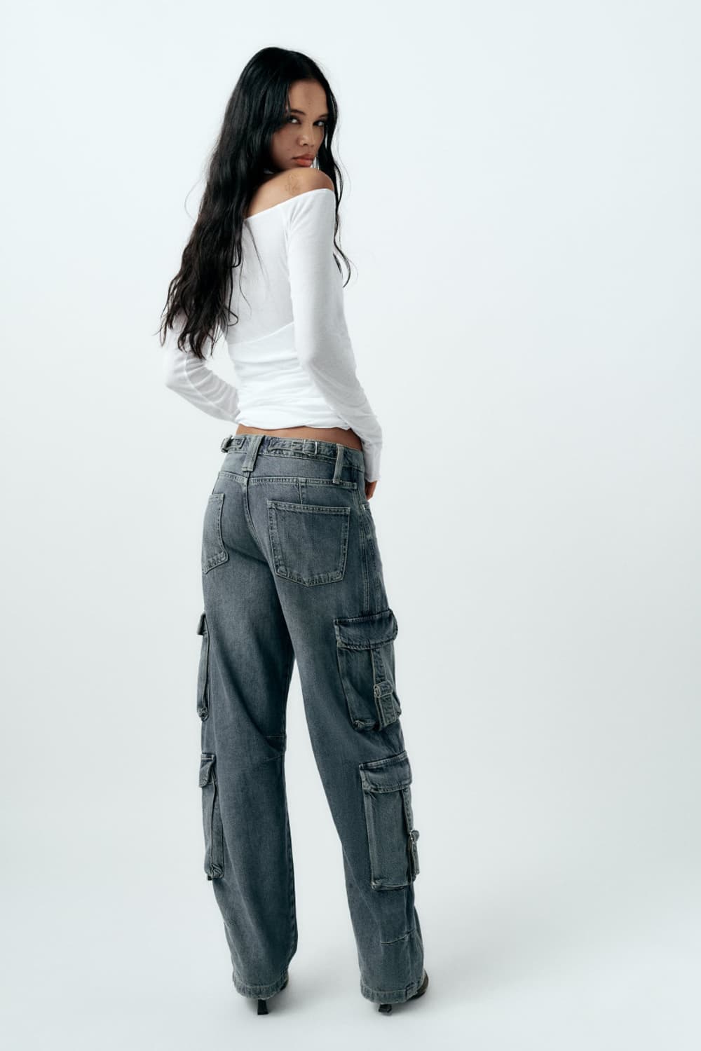 zara TRF 미드라이즈 카고팬츠 상품이미지7