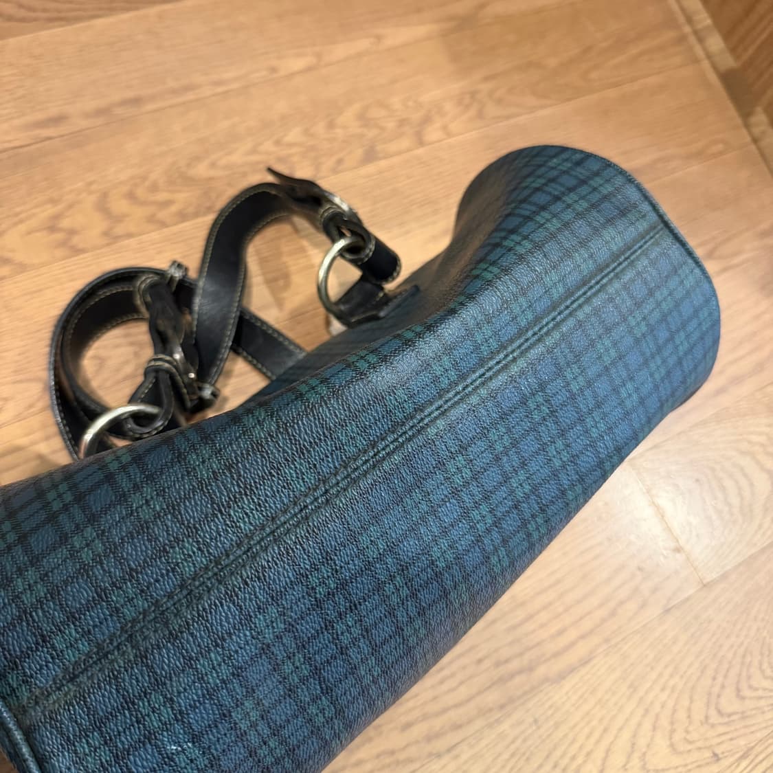 폴로 랄프로렌 타탄 체크 패턴 가죽 보스턴 토트백 상품이미지5