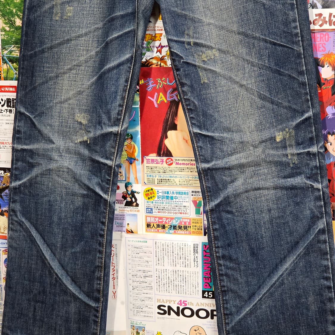 빈티지 진청 워싱 자수 스트레이트 팬츠 상품이미지9