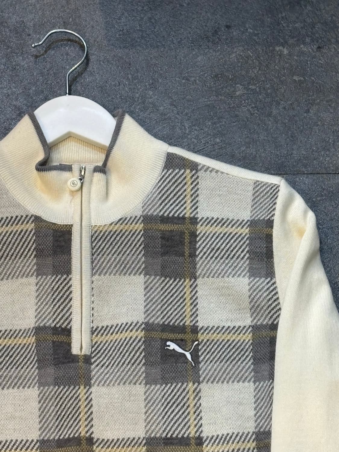 푸마 여성 방풍 하프집업 반집업 니트 L사이즈 상품이미지4