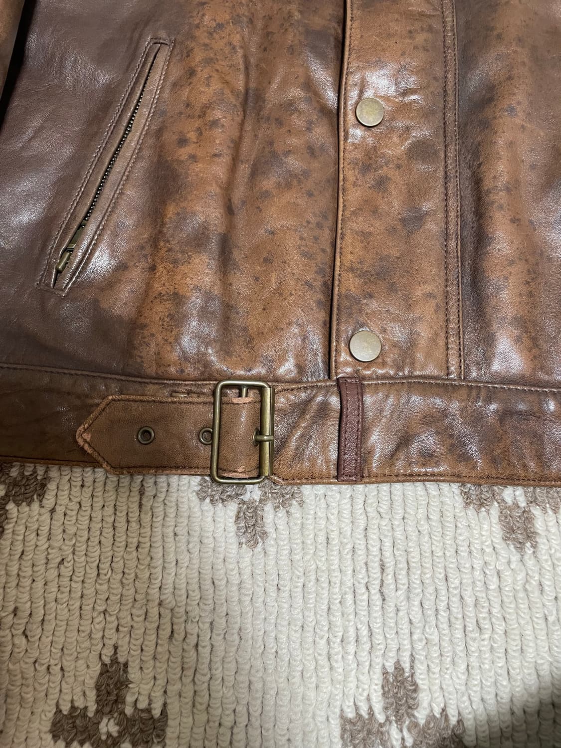 폴로 랄프로렌 양가죽 바이커 자켓 상품이미지6