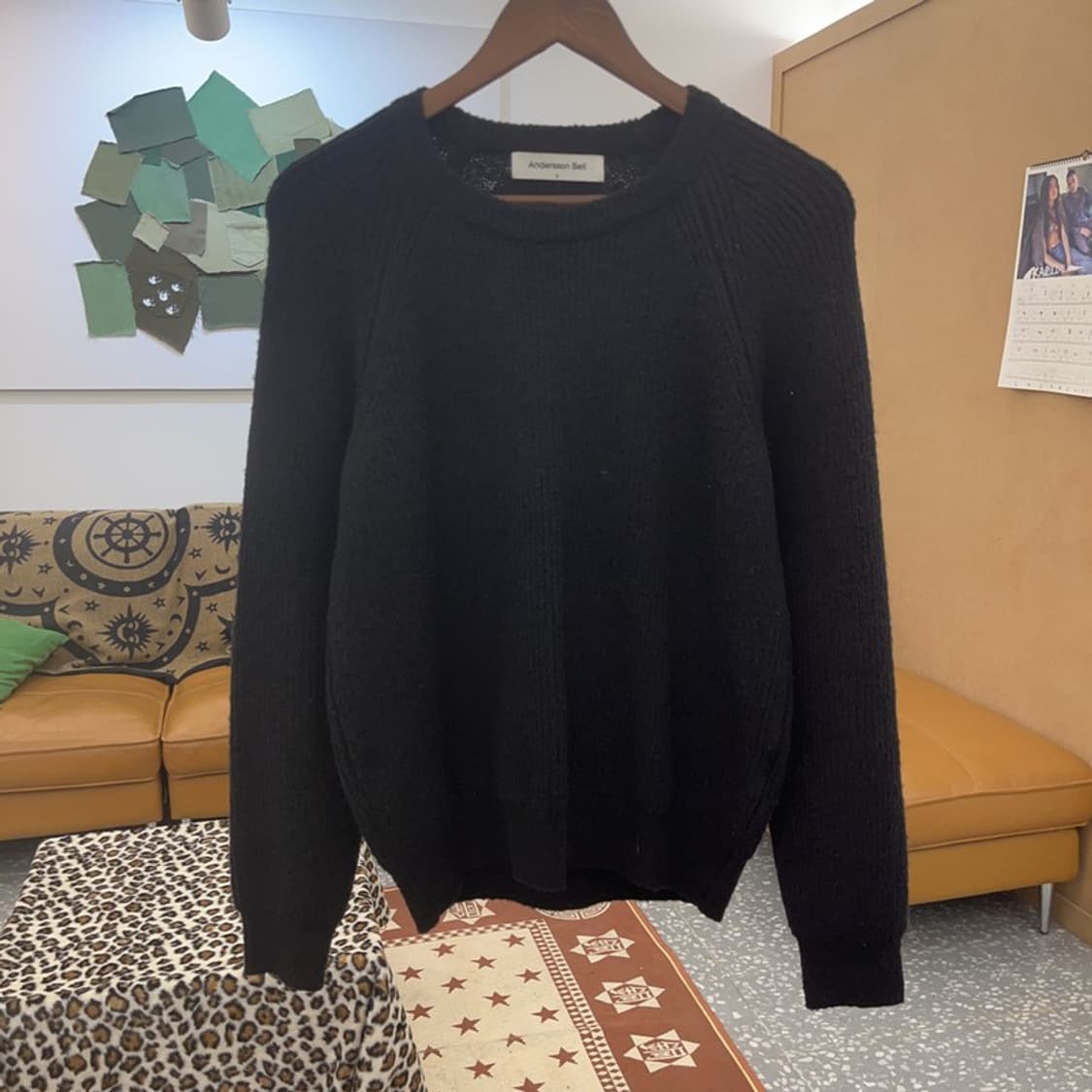 앤더슨벨 빈티지 모던시크 올블랙 니트 S C09227 상품이미지3