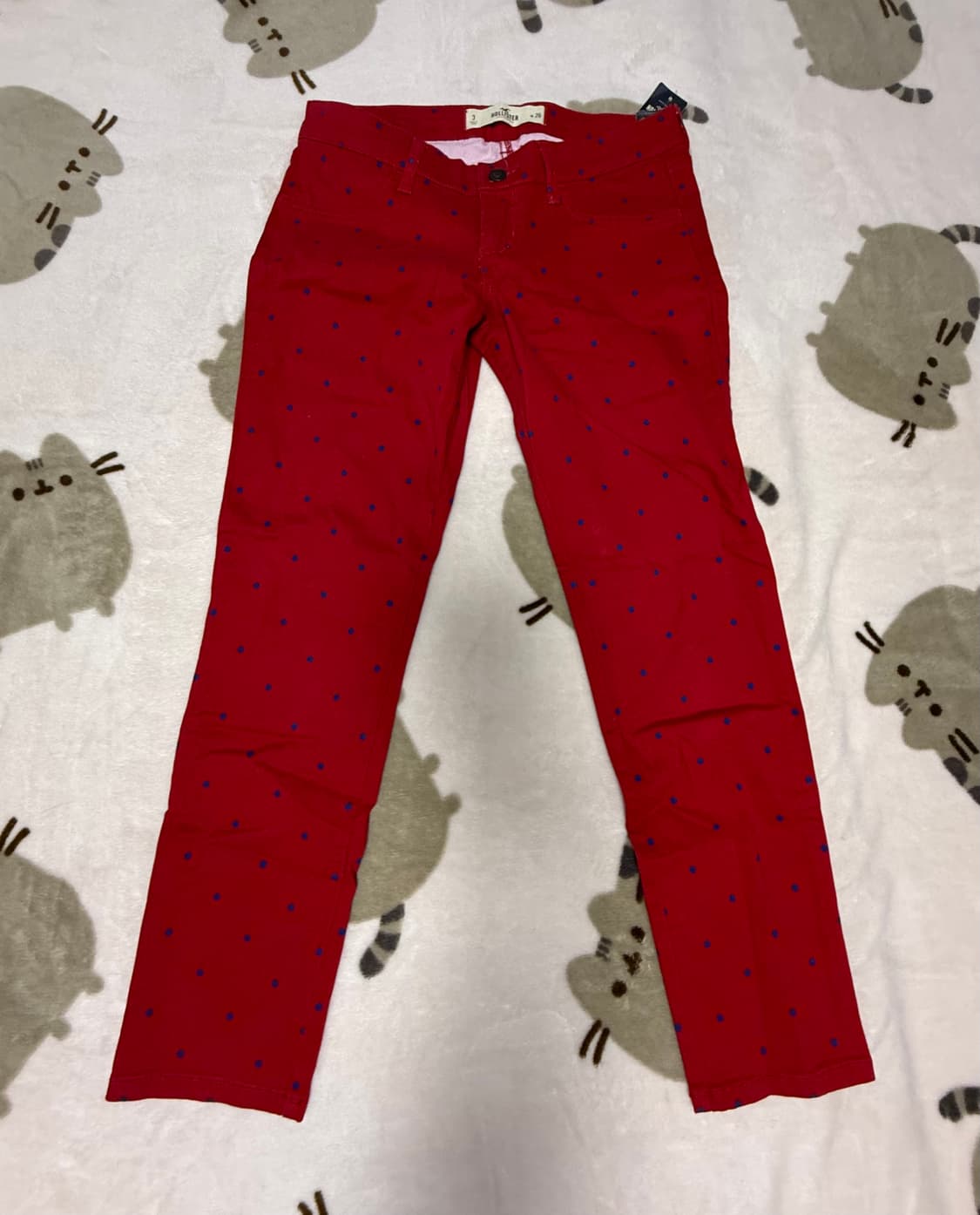 홀리스터 폴카도트 레드 스키니진 상품이미지2