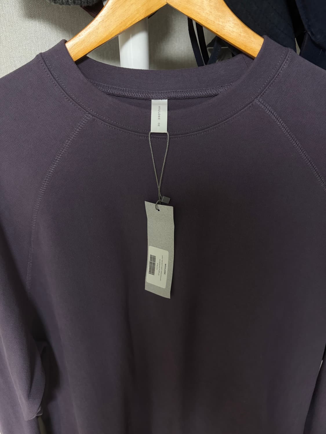 [2] 새상품 우드비 라이트 웨이트 스웻 셔츠 워시드 퍼플 상품이미지3