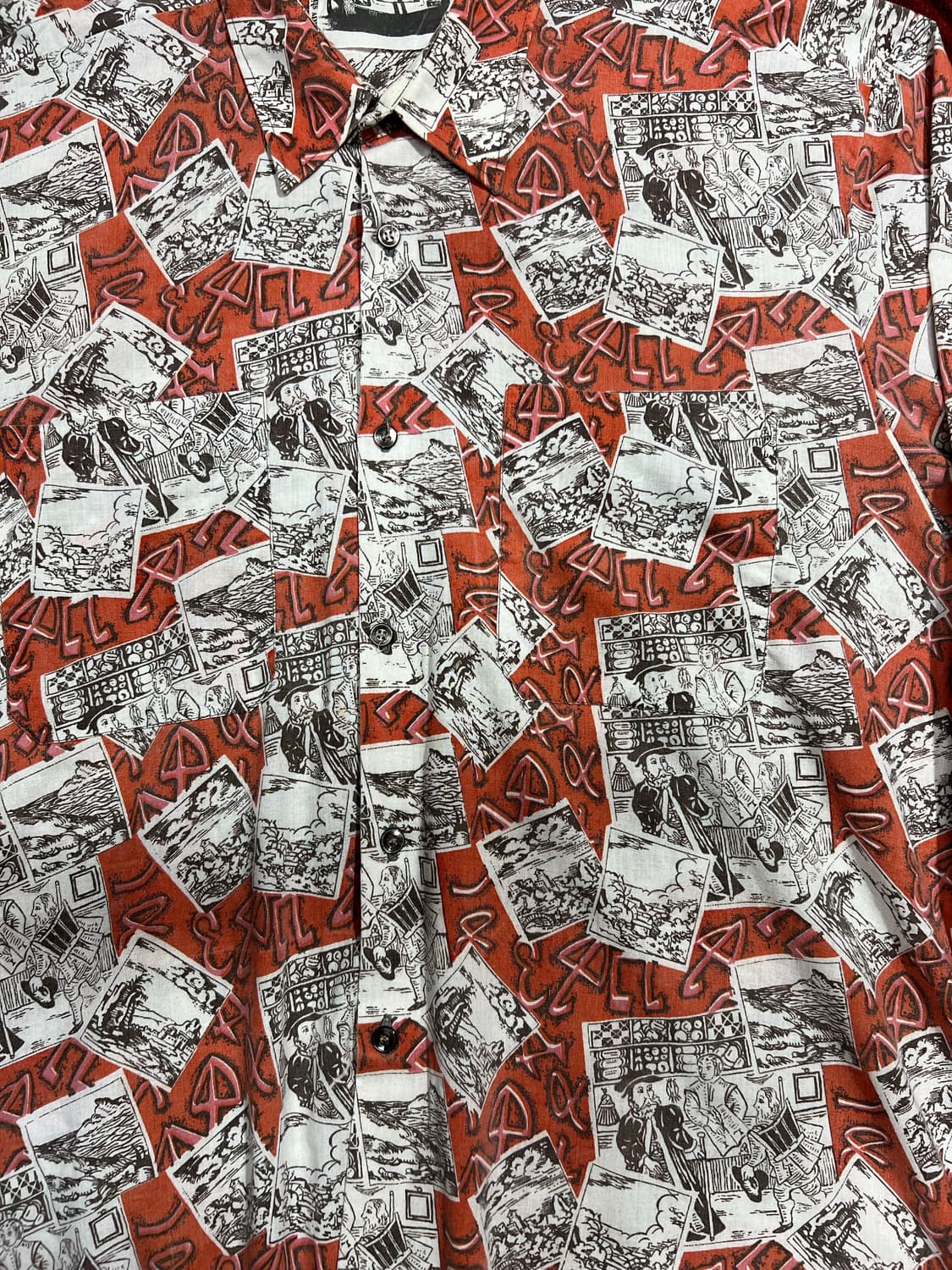 EURO VINTAGE UNIQUE PATTERN 셔츠 상품이미지5