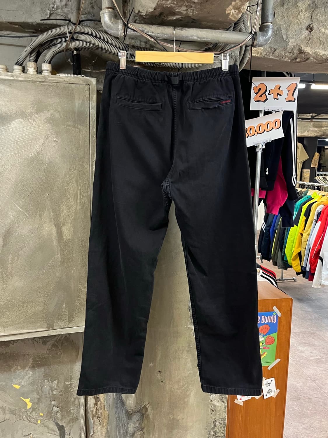 그라미치 코튼 팬츠 블랙 L #csz3750 상품이미지2