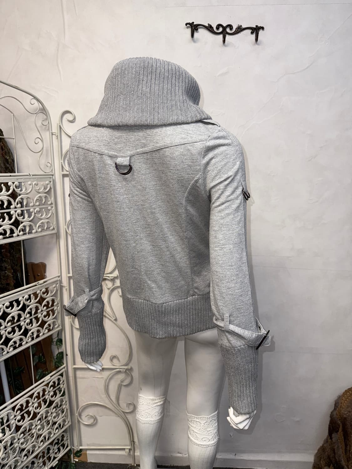 Gray buckle warmer neck two ways zipup  상품이미지2