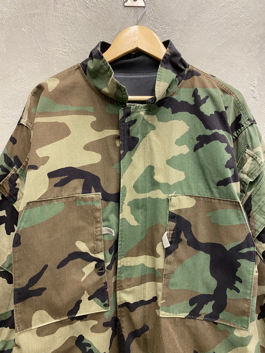 [US M] 80s U.S.ARMY 미군 케미컬 프로텍티브 우드랜드 자켓 상품이미지2