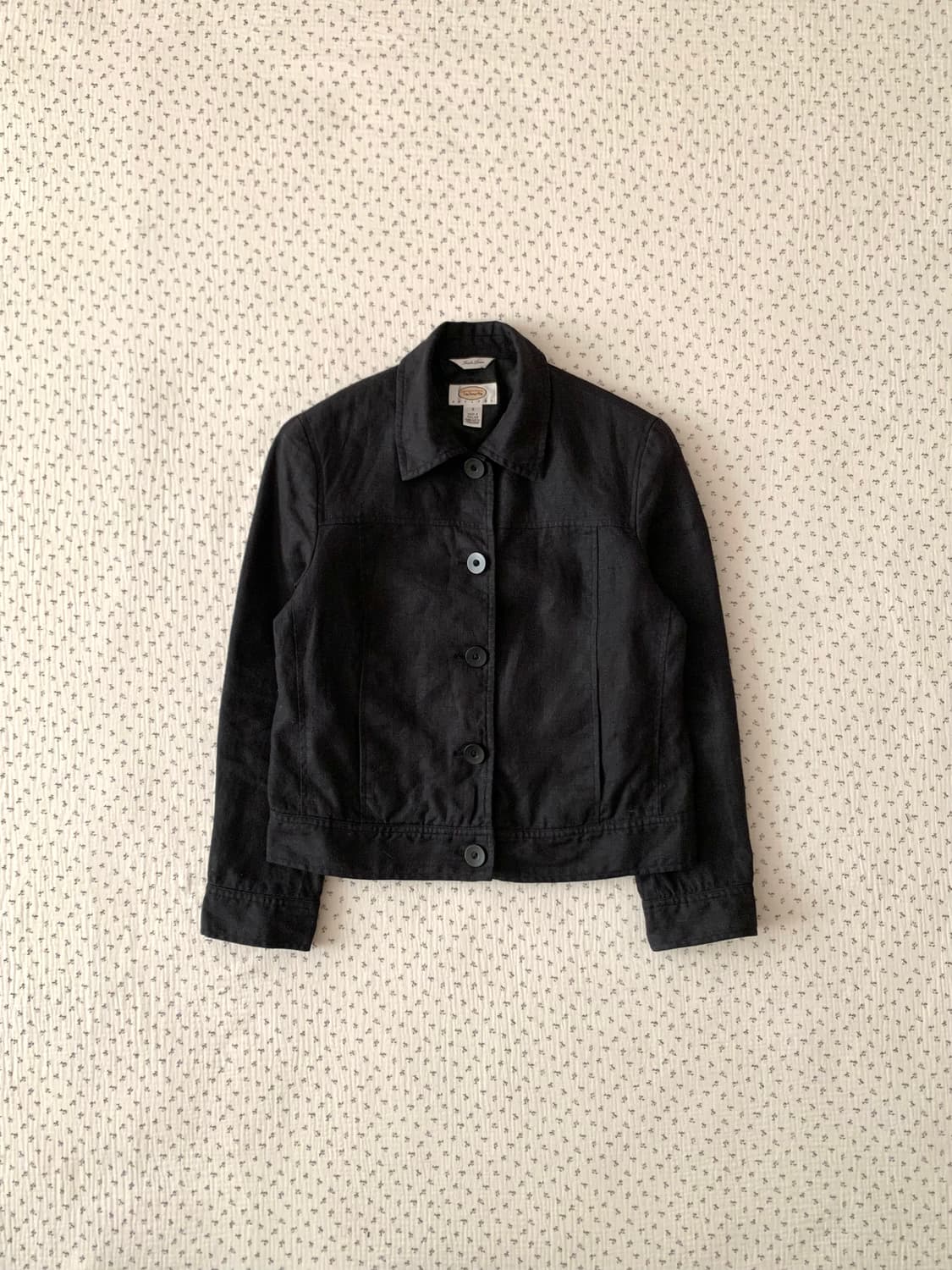 블랙 린넨 크롭 자켓 상품이미지7