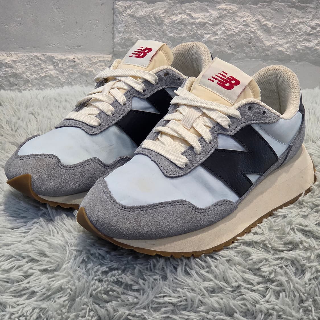 3q-4:뉴발란스 237 그레이 네이비 (230mm)-상태굿 상품이미지1