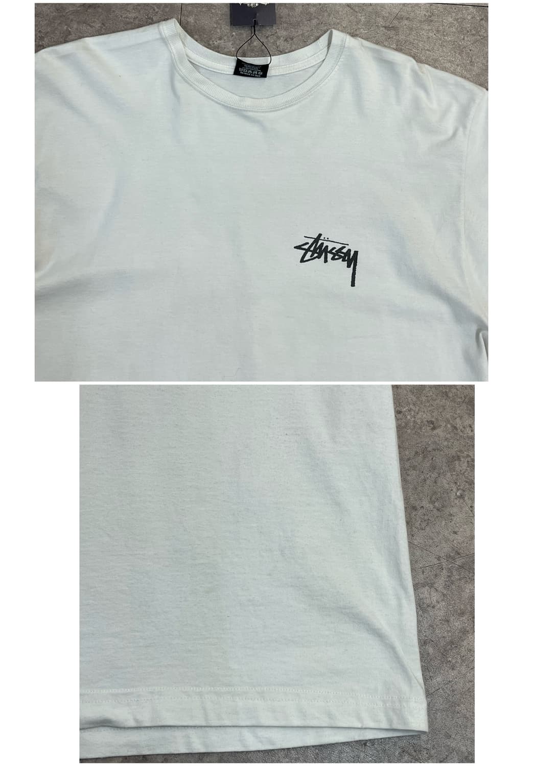 스투시 에잇볼 빅로고 반팔티 화이트 L #csz3562 상품이미지5