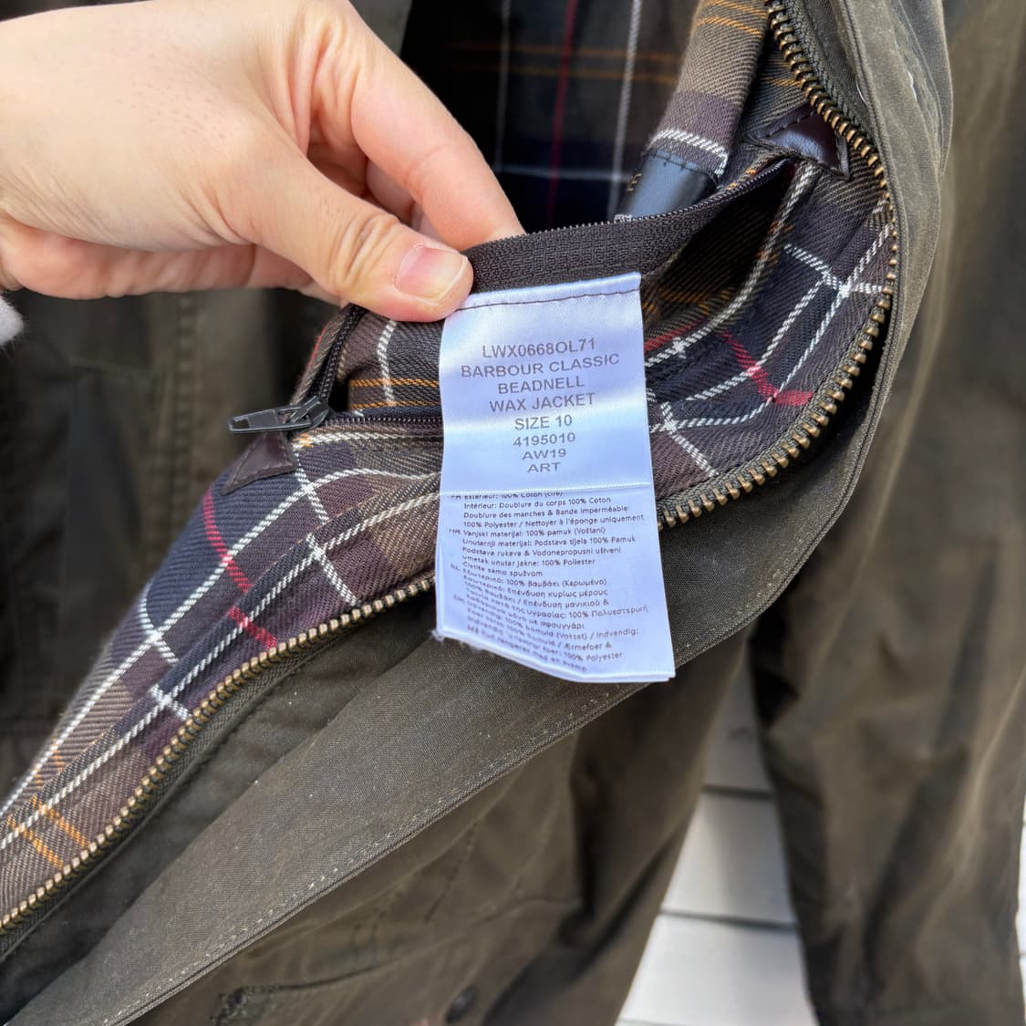 Barbour 바버 비드넬 왁스 자켓 상품이미지7