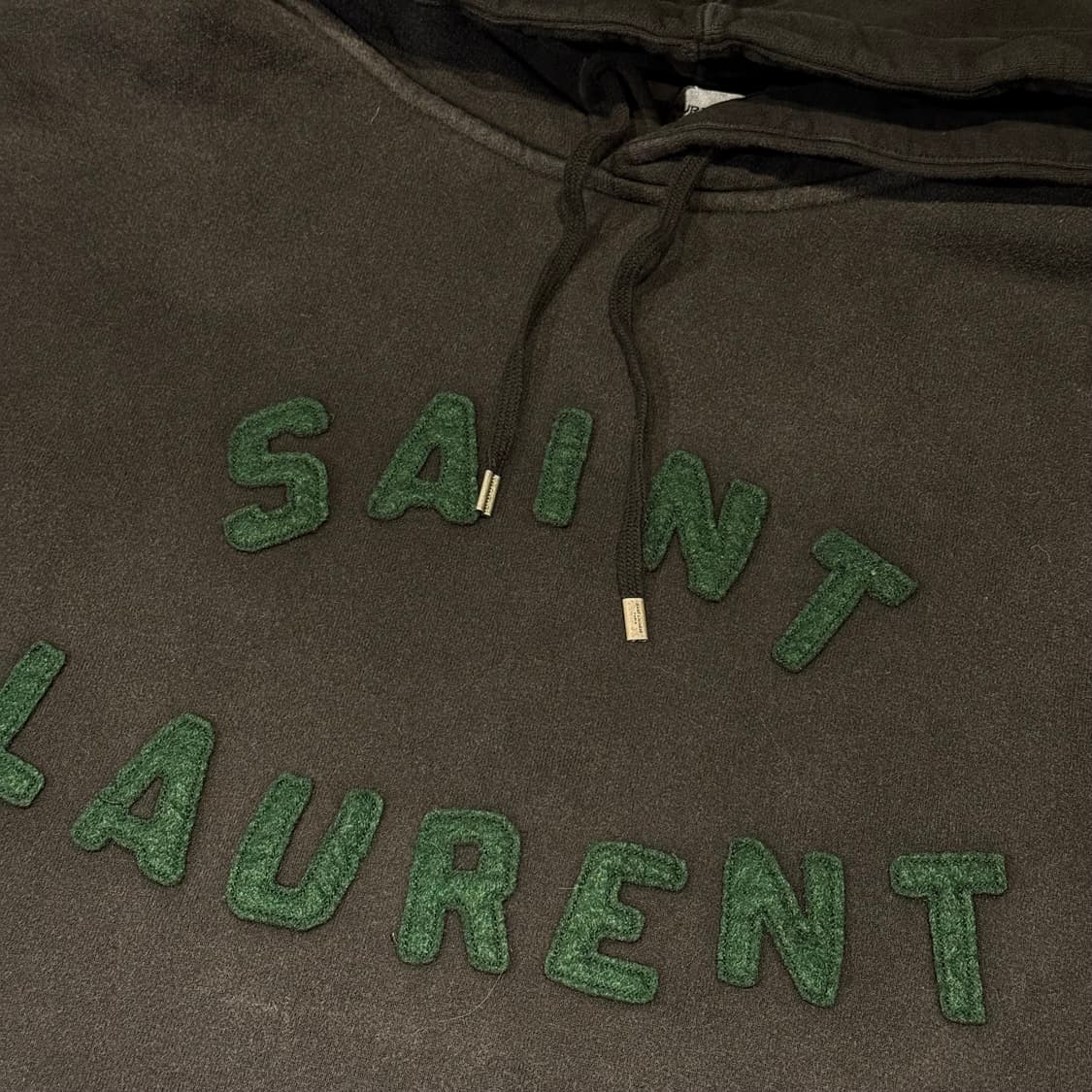 생로랑 로고 코튼 후드 상품이미지2