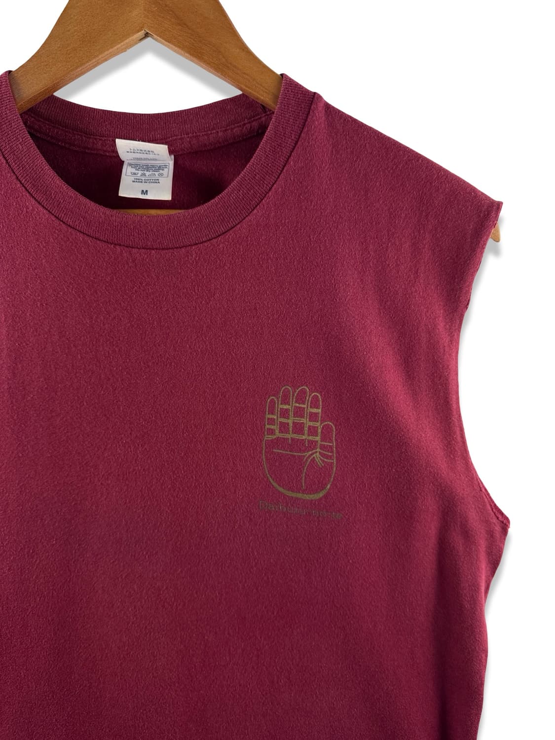 JPN 노사나불좌상 버건디 민소매 티2974 상품이미지3