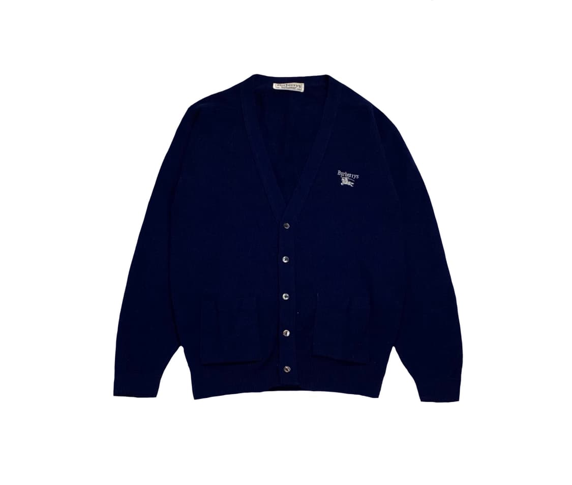 버버리 90’s 아카이브 기마수 램스울 가디건 상품이미지1