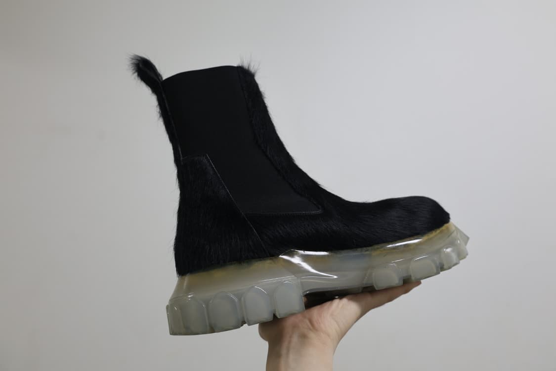 Rick owens) Beatle Bozo 송아지 Hair 첼시 부츠 상품이미지1