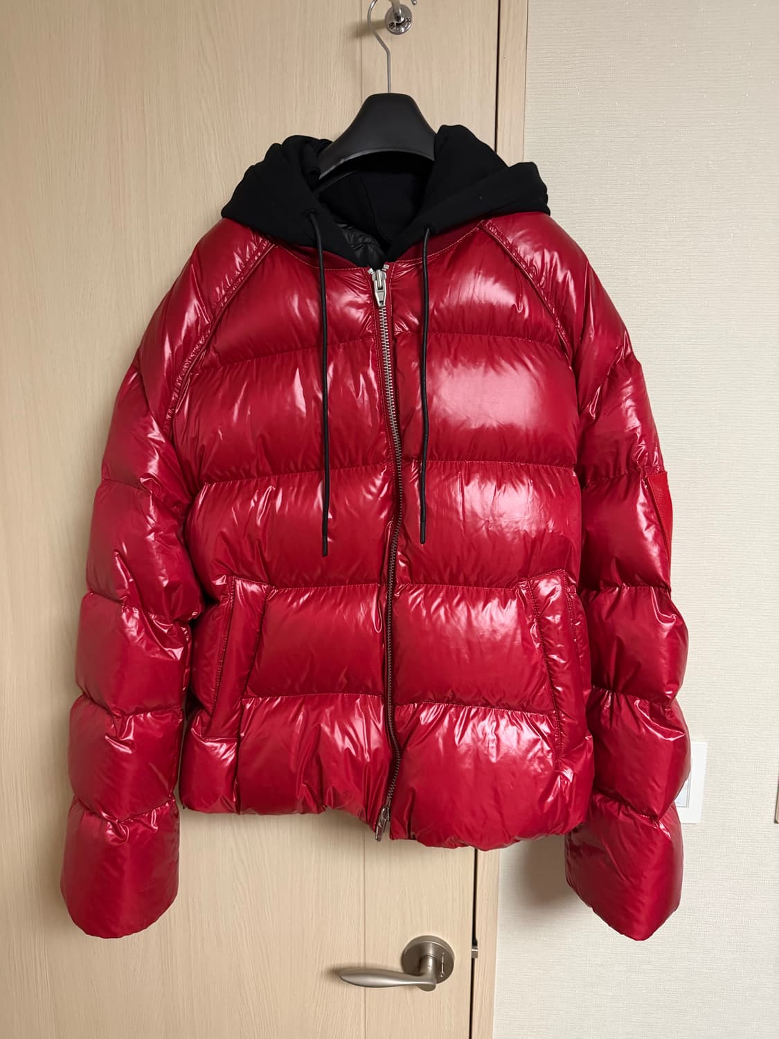 준지 168 유광 패딩 레드 상품이미지1