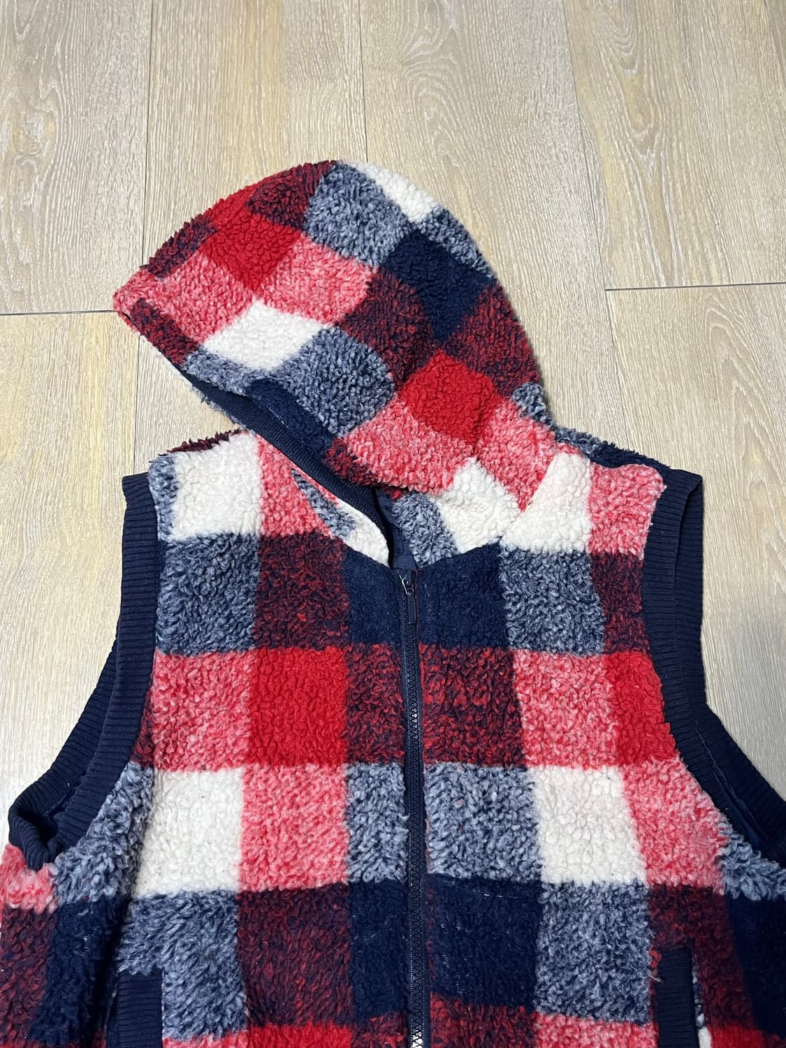 체크 후리스 베스트 상품이미지3