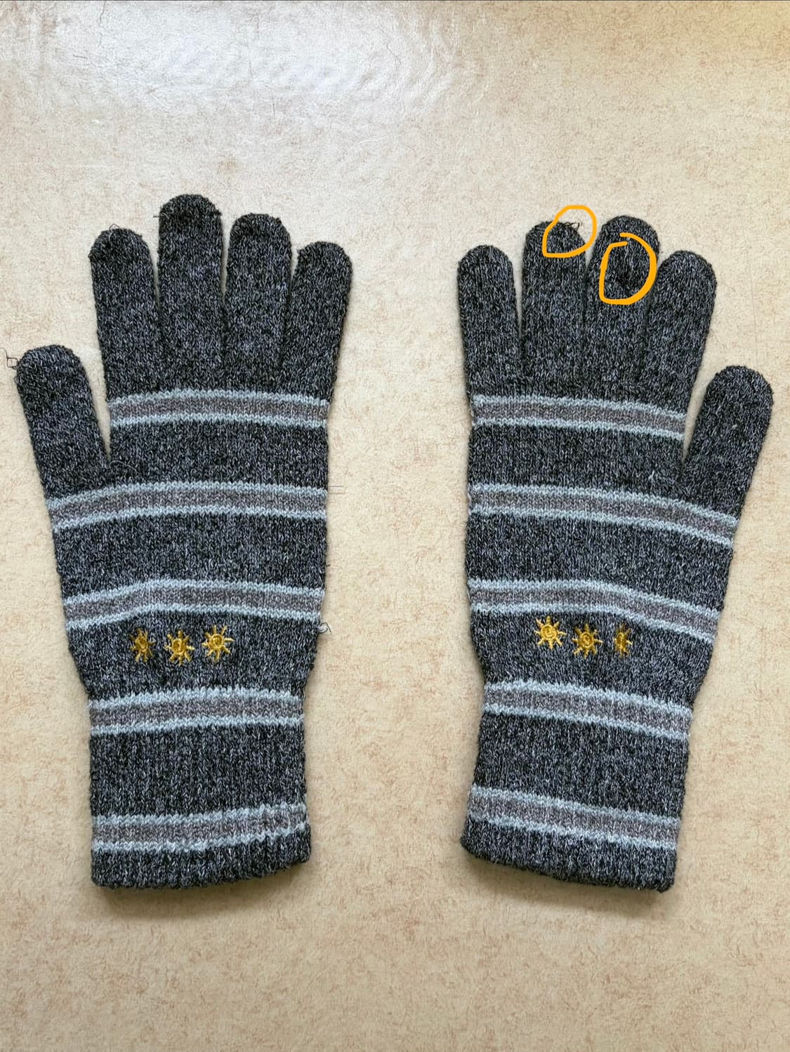 글랙 썬 스프라이트 니트 장갑 차콜 그레이 상품이미지4