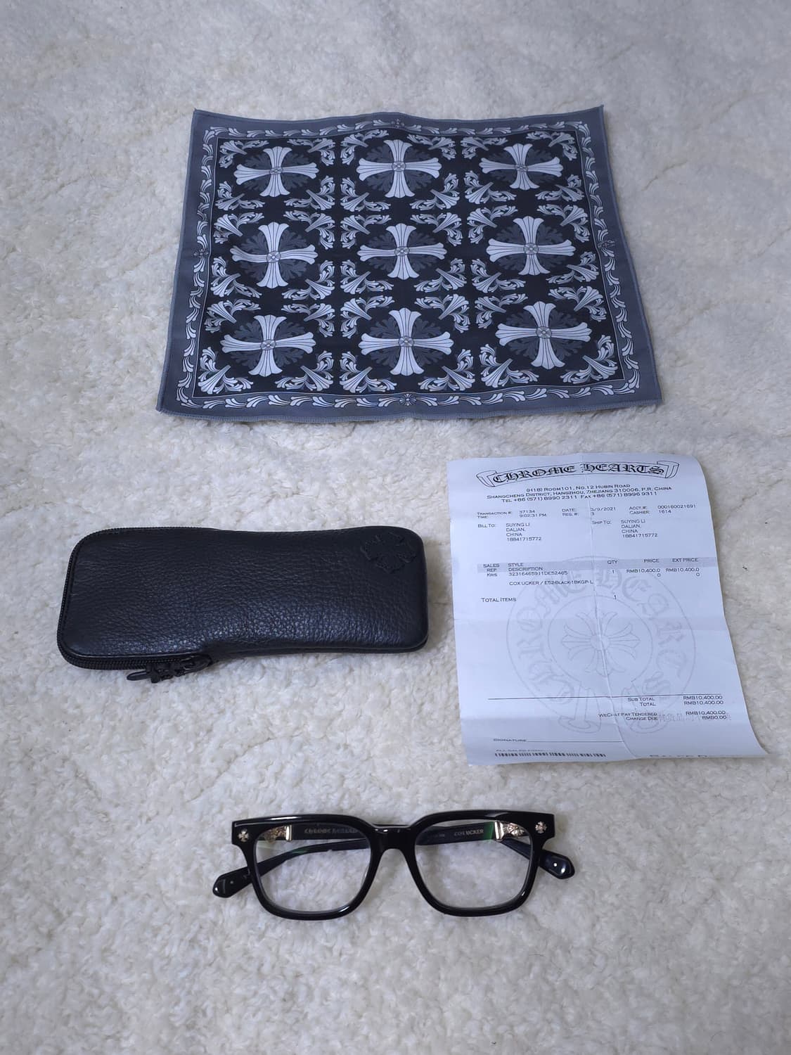 [OS] 크롬하츠 콕스어커 안경 블랙 골드 상품이미지2