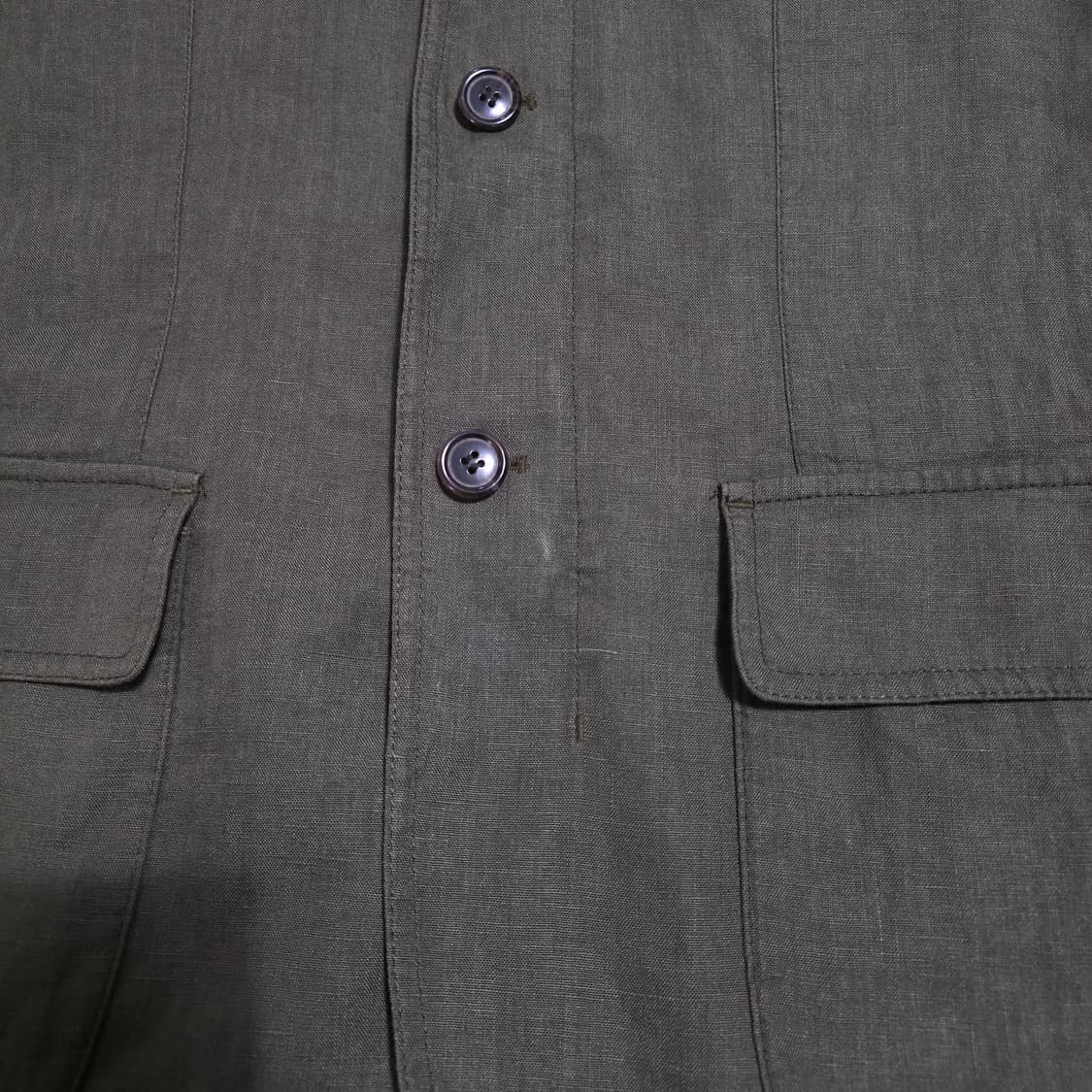 (S)여성 클럽모나코 린넨 밀리터리 자켓 카키 상품이미지4