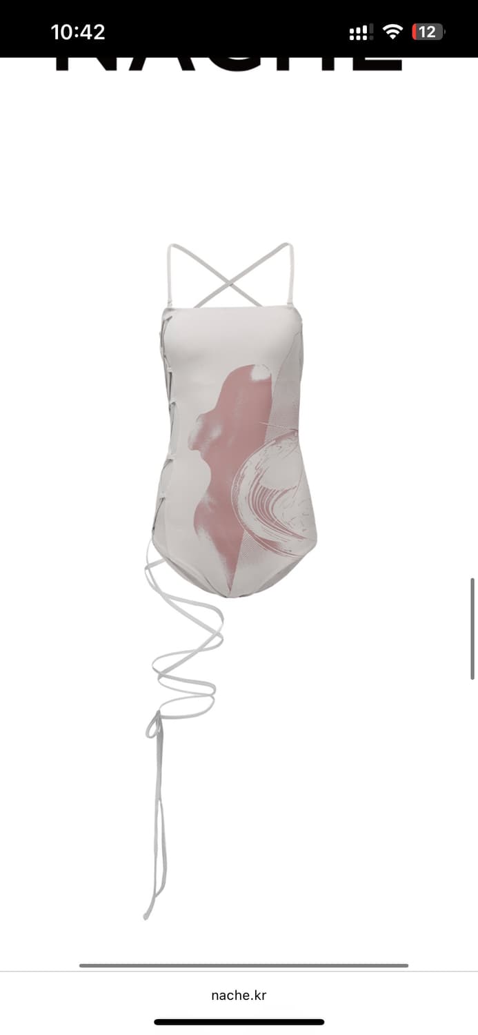 새상품 나체 nache COSMIC SWIM SUIT LIGHT GRAY 상품이미지2