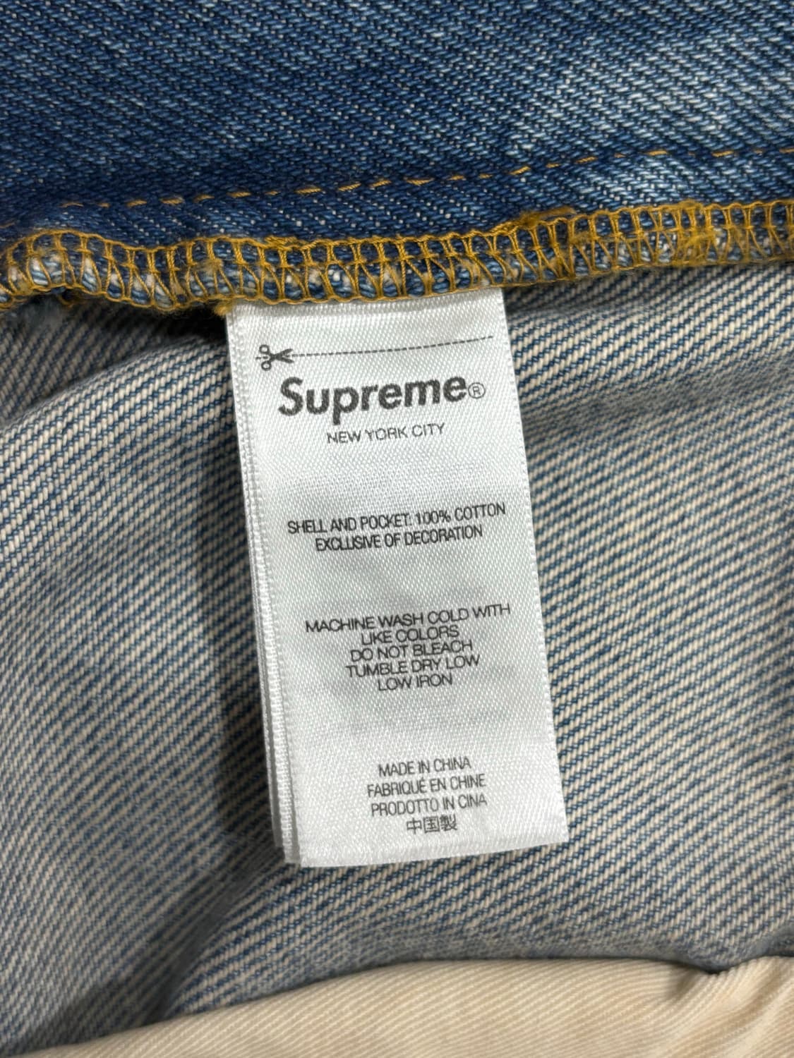 슈프림 배기 진 워시드 인디고 (24FW) 상품이미지6