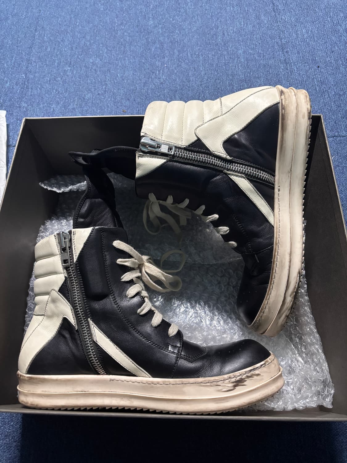 릭오웬스 지오바스켓 레더 하이탑 42.5 상품이미지1