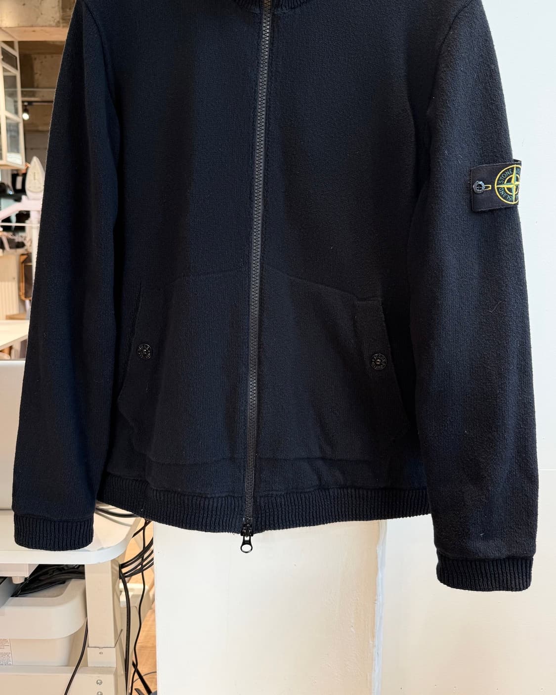 스톤아일랜드 블랙 와펜패치 집업 자켓  상품이미지6