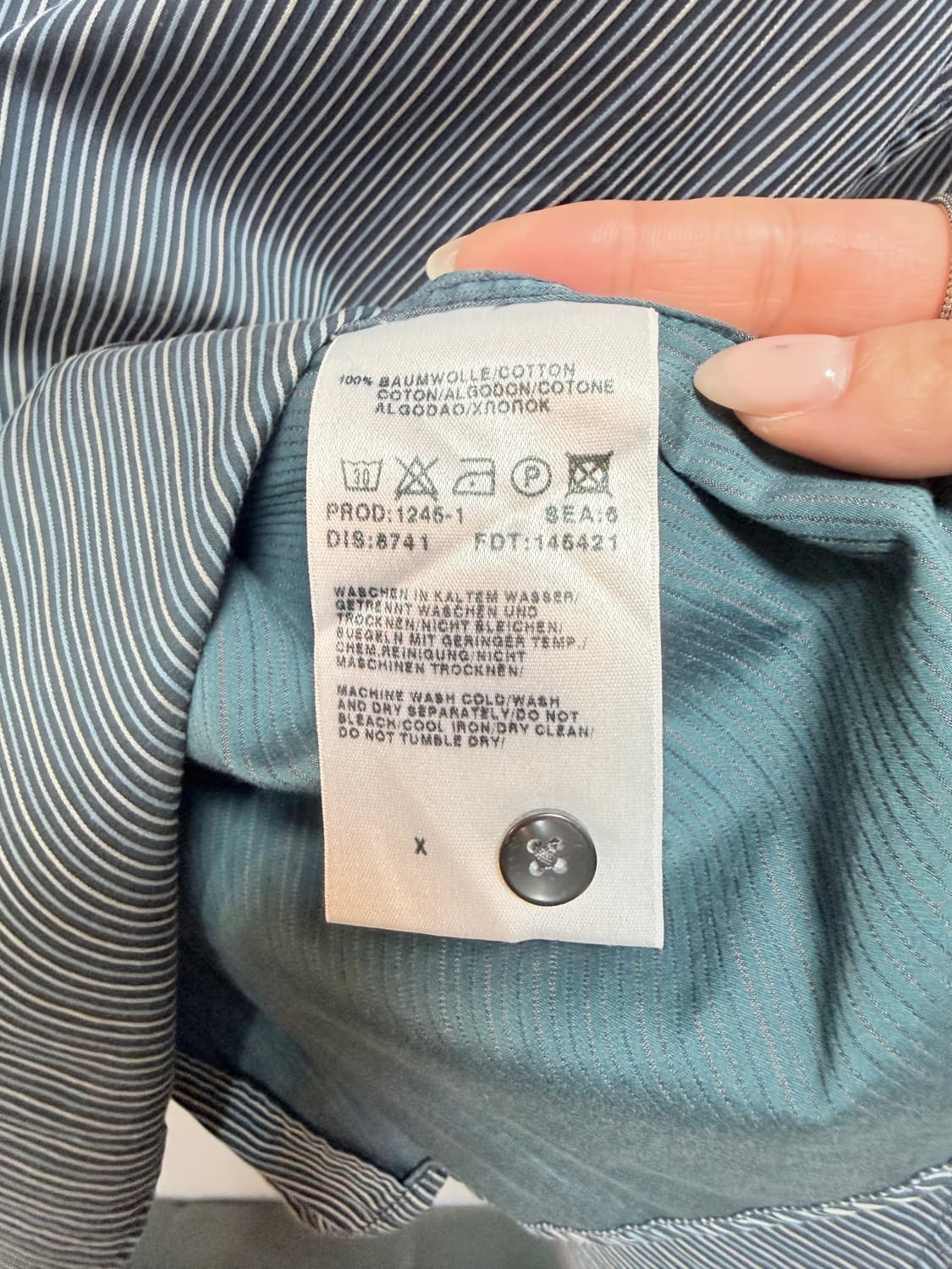 BOSS HUGO BOSS 휴고보스 스트라이프 배색 셔츠 100-105 상품이미지6