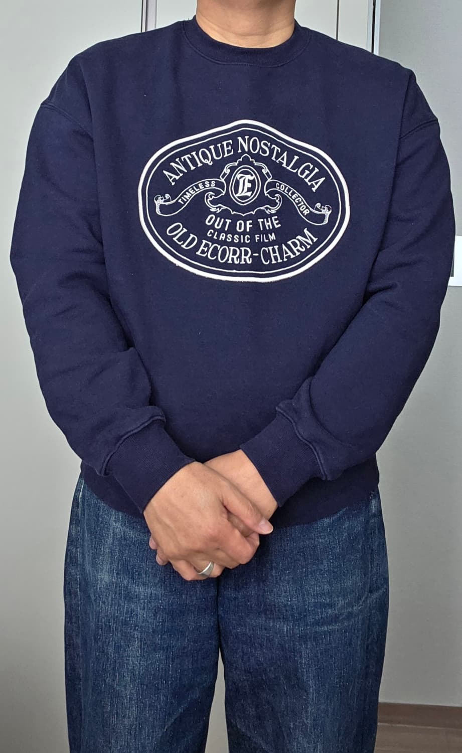 에코르 (ECORR) 맨투맨 롱슬리브 네이비 상품이미지1