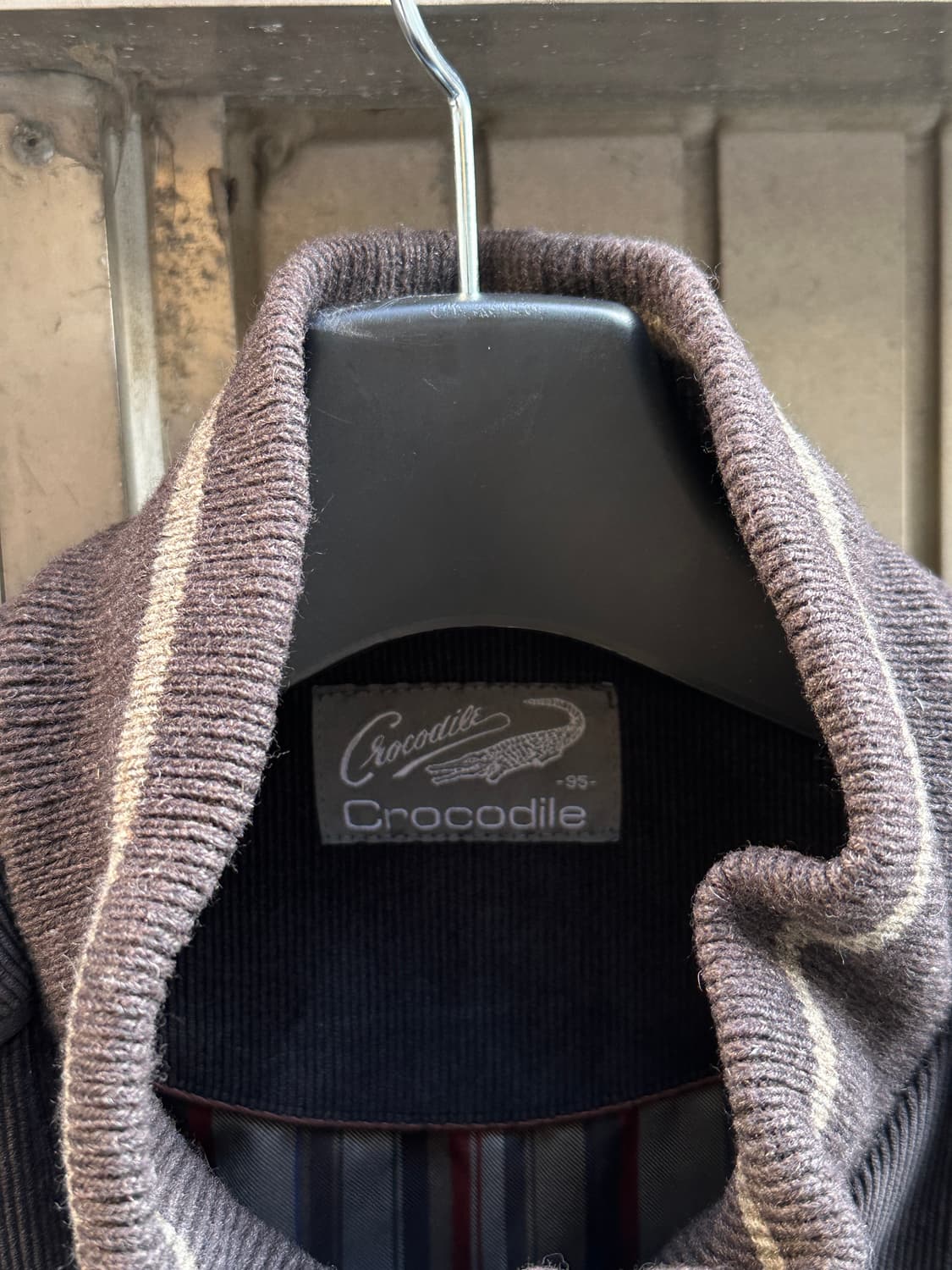 Crocodile corduroy knit bomber 상품이미지3