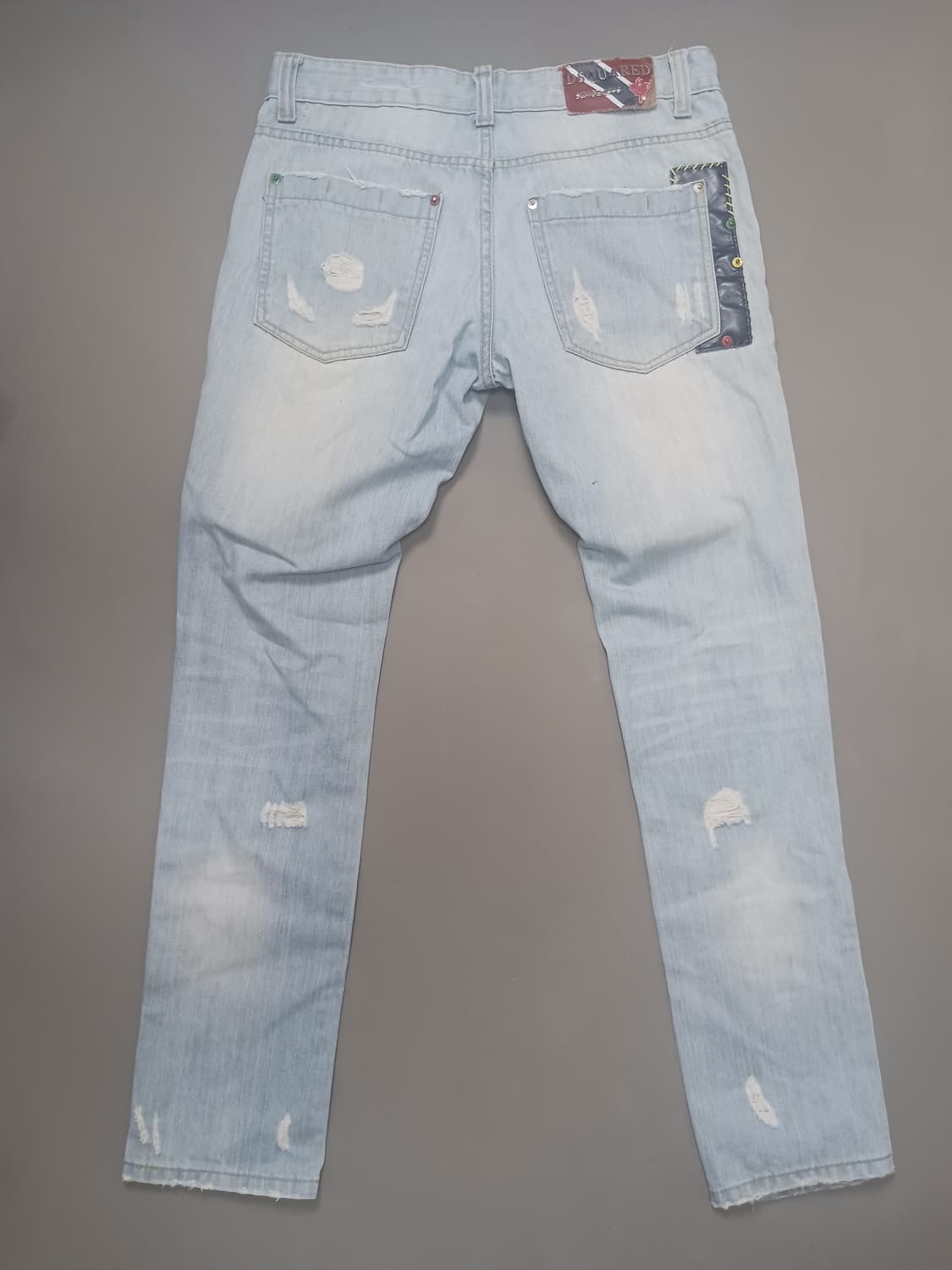[34] 디스퀘어드2 연청 래더패치 슬림진 청바지 상품이미지7