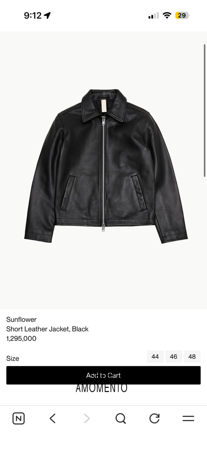 선플라워 숏레더 쇼트레더 자켓 50 상품이미지2