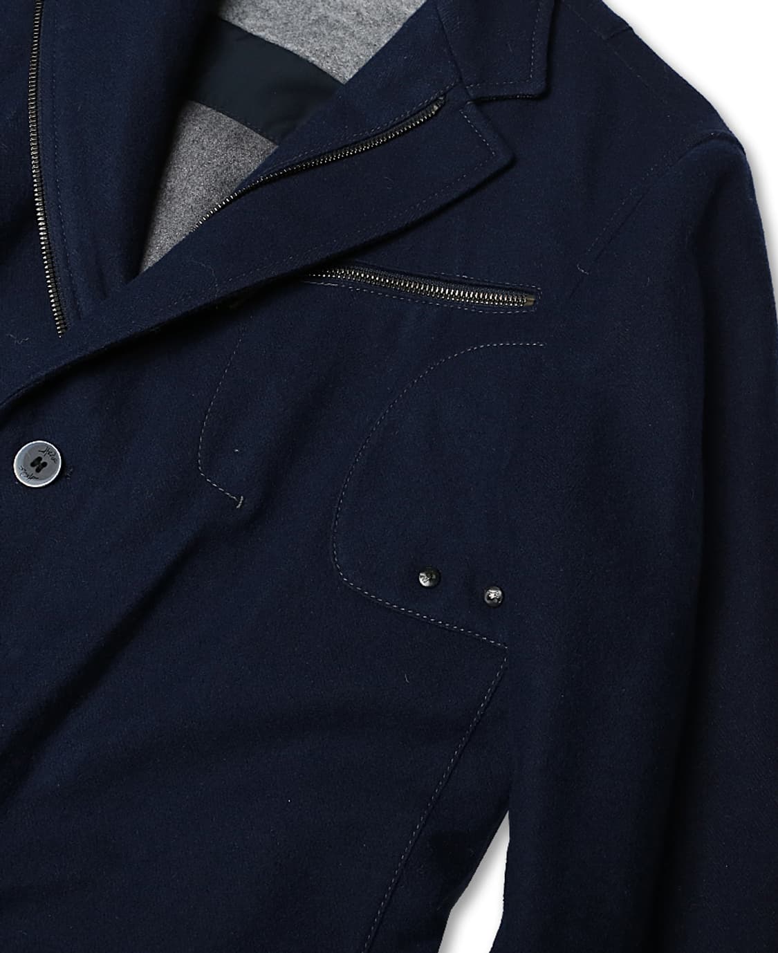 헤보 [Hevo] 네이비 라나 버진 울 코튼 블렌드 스포티 이태리 자켓 상품이미지3