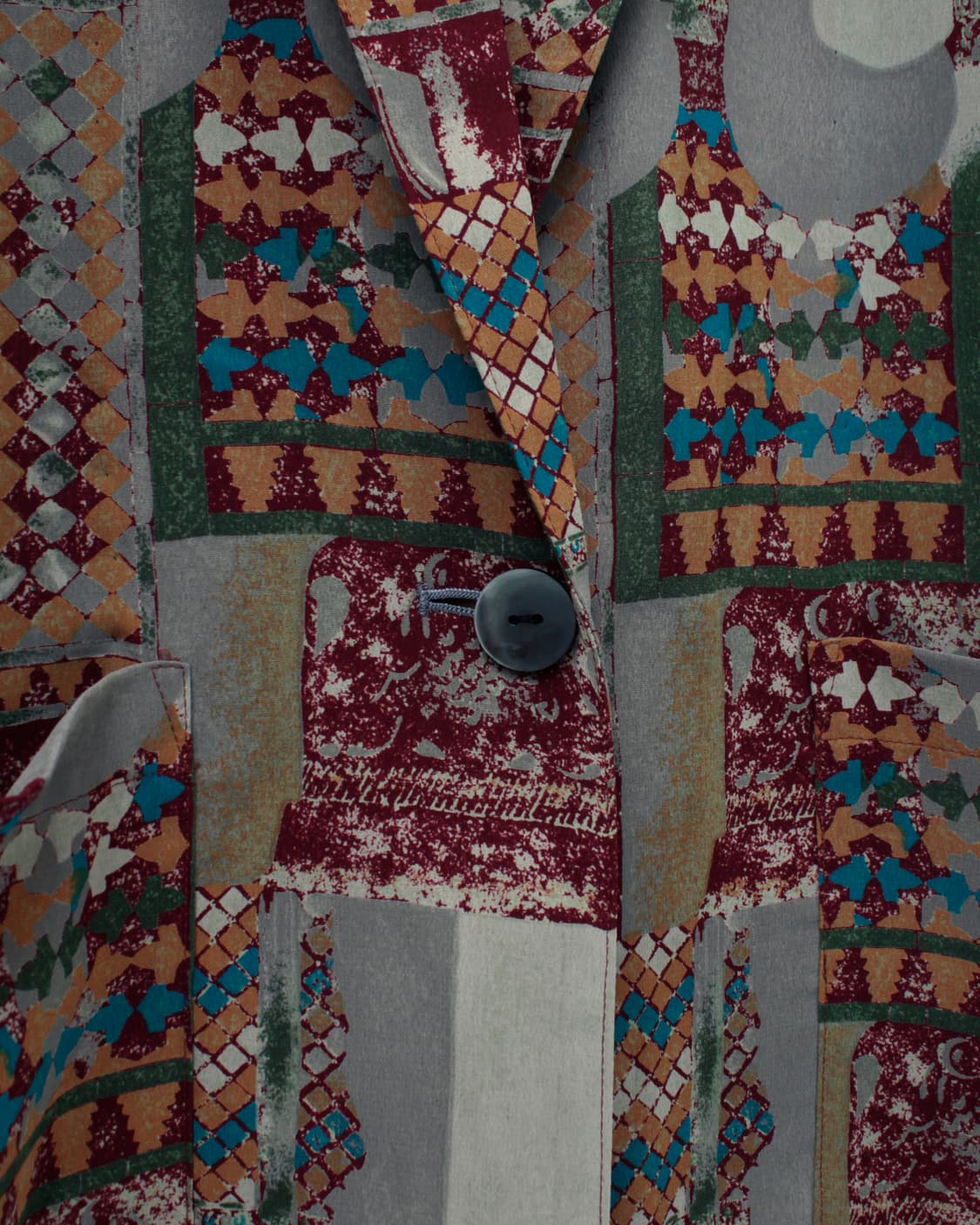 일본 빈티지 패턴 싱글 자켓 상품이미지3