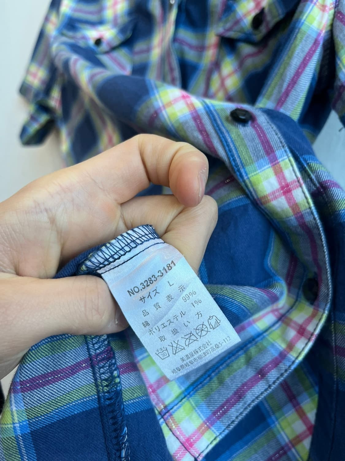 본더치 오픈카라 스터드 체크 반팔 셔츠 상품이미지6