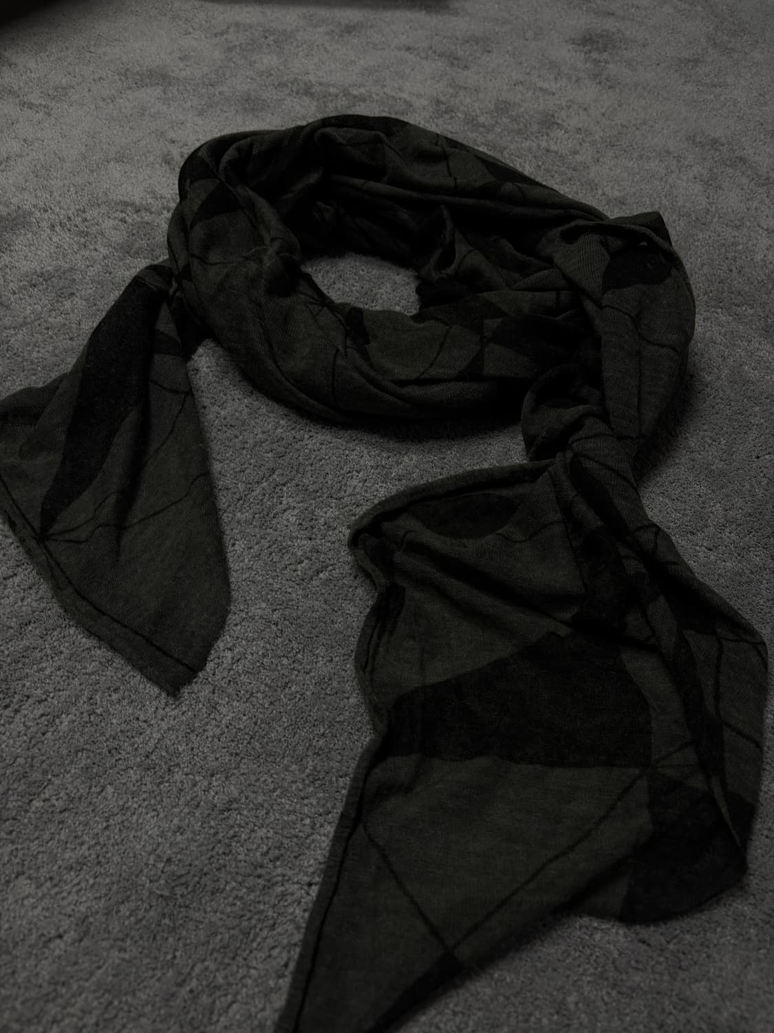 Vintage minimal grunge pattern scarf 상품이미지1