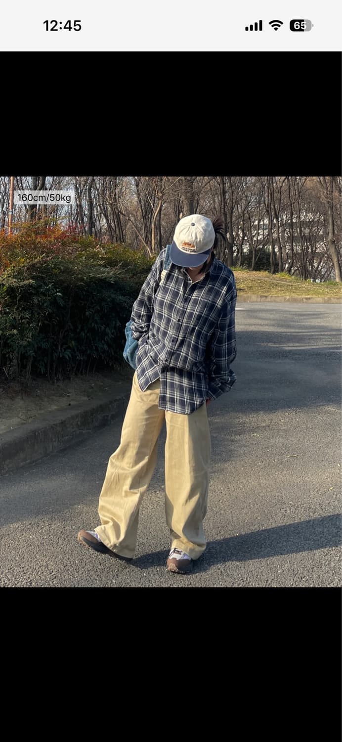 빈티지 오버핏 포켓 긴팔 체크셔츠 상품이미지1