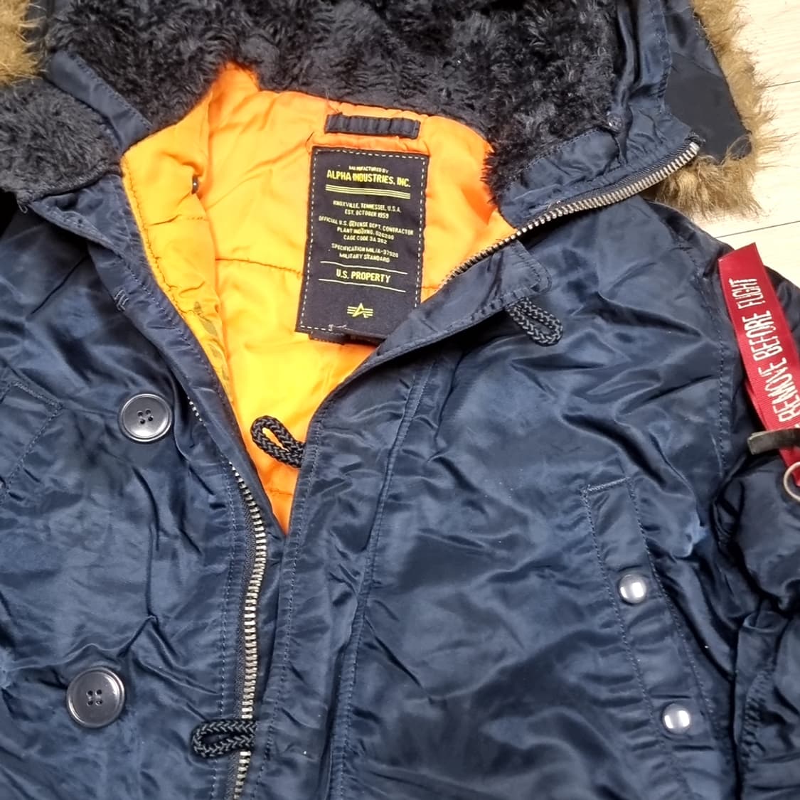 알파인더스트리 N3B 네이비 패딩 점퍼(S) 상품이미지2